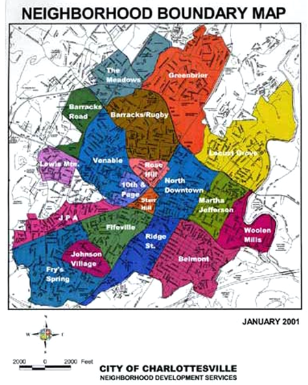 Charlottesville Neighborhood Map Charlottesville Neighborhood Map