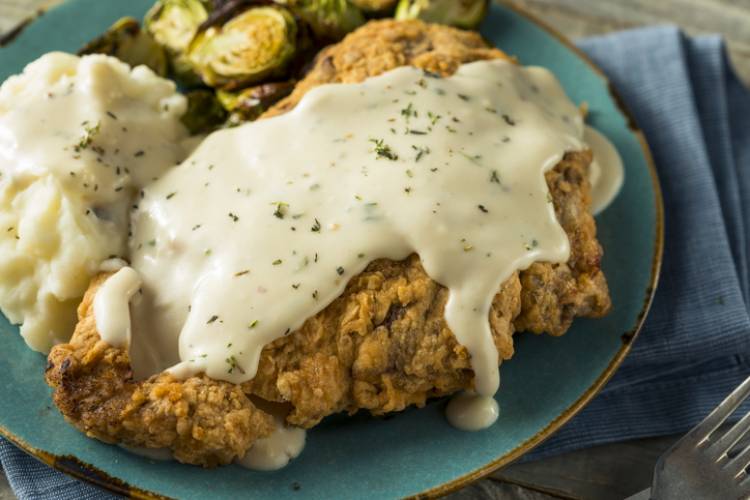 Southern fried chicken on a plate