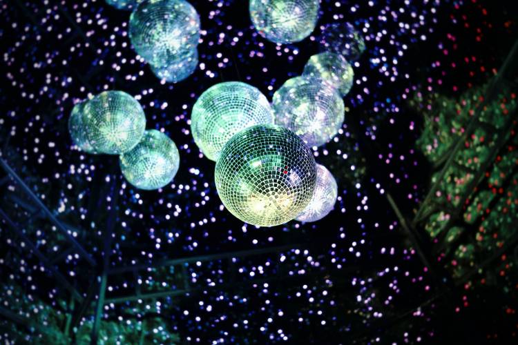 disco balls in a starry night