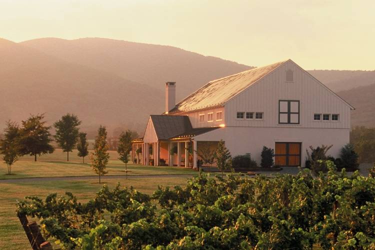 Sunset at a winery near Charlottesville