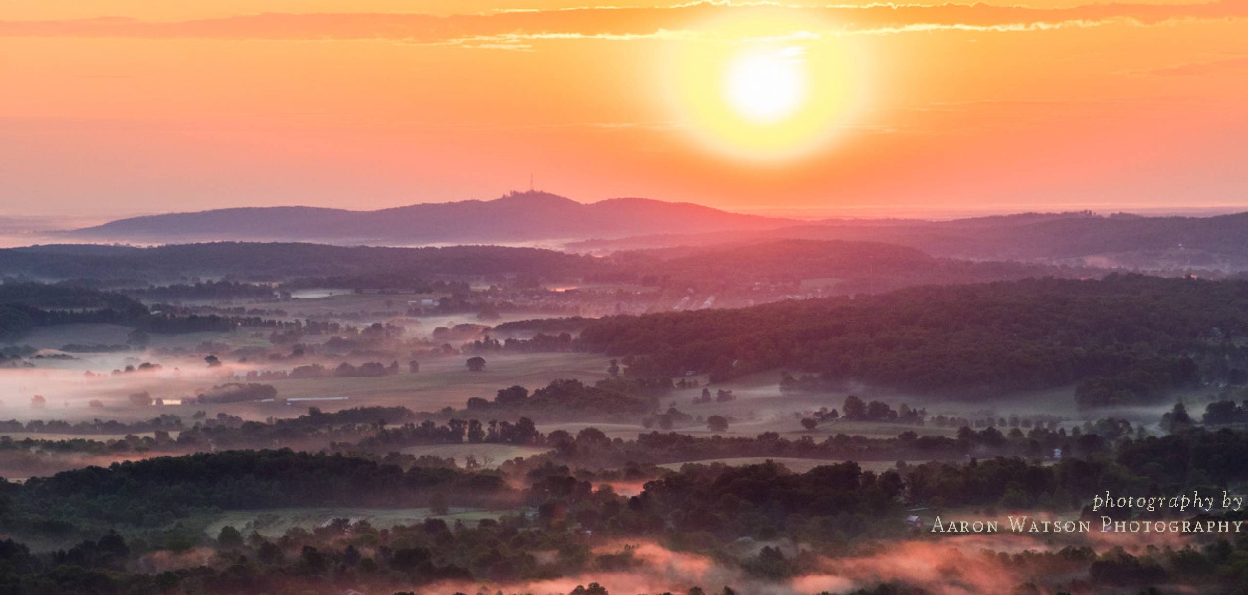 A sunset view in Shenandoah National Park