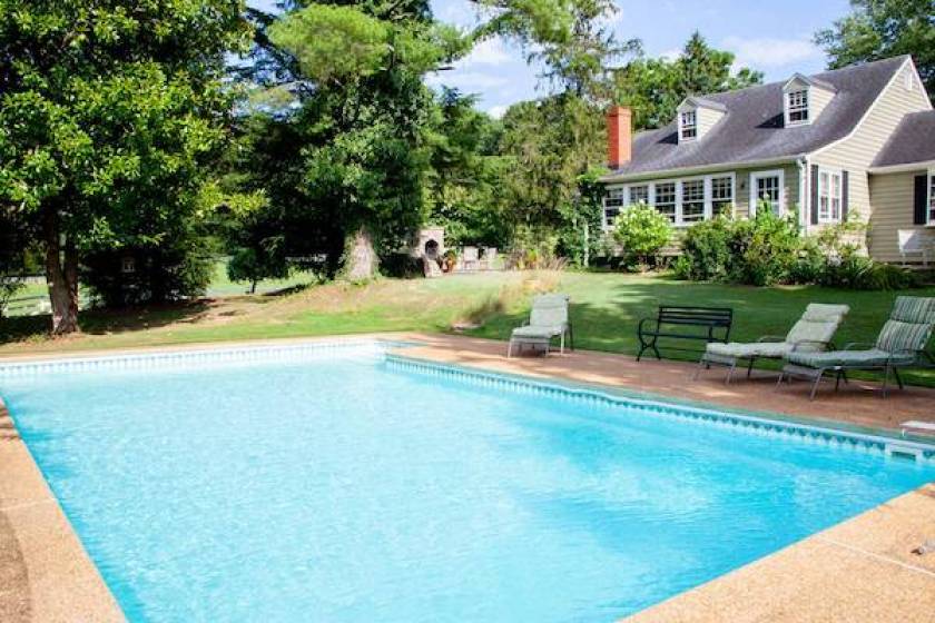 A pool at a Charlottesville vacation rental